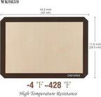 CHEFMADE 17-Inch Silicone Baking Mat with Measurements, Non-stick Heat Resistant Rolling Dough Mat, for Pastry,Pizza, Fondant and Pie Crust Making 11.7" x 16.7" (Brown)