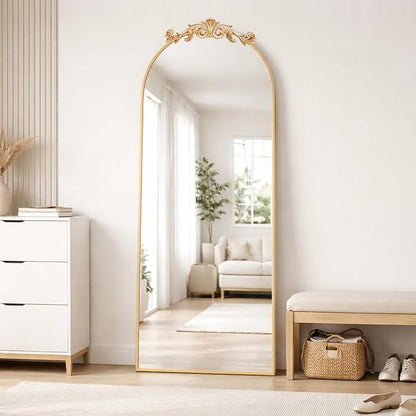 MISSDAY Vintage Baroque Full Length Mirror, Full Metal Frame Stand Up Retro - Image 9