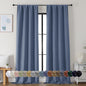 Simplebrand Ava Denim Blue Blackout Curtains by Simplebrand