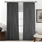 Pinch Pleated Linen Curtains 100% Blackout 108 Inches Long by AUSSPVOCT