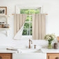Short Linen Blackout Curtains 30 Inches by LAMIT
