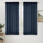 MIULEE Navy Blue Linen Curtains 52x63 Inch 2 Panels by MIULEE