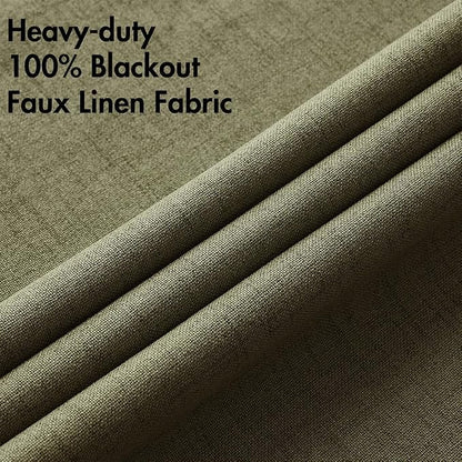 MIULEE 100% Blackout Linen Curtains - Image 5