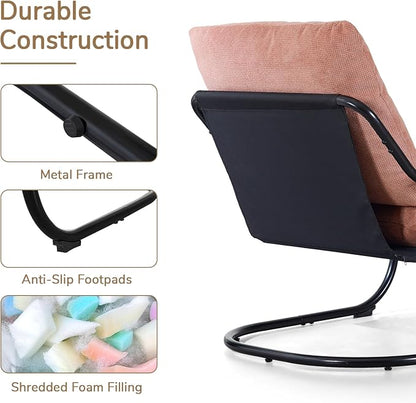 Peace nest Modern Accent Chair, Soft Upholstered Armchair - Image 6