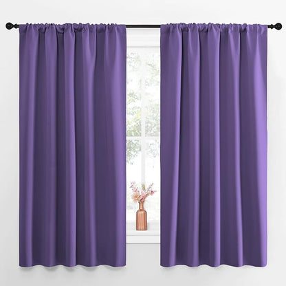 NICETOWN Blackout Curtains for Living Curtains, Lilac Purple, 52 by 63 Inch by NICETOWN