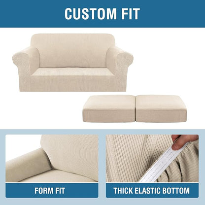 H.VERSAILTEX 3 Piece Stretch Sofa Covers - Image 6