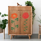 12PCS Large Flower Stencils for Painting on Wood 12 x 12 Inch Giant Wall Stencil with Brushes Large Pattern Floral Stencils Sunflower Paint Stencil for Walls Garden Fence Furniture
