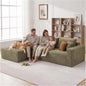 108" Boneless Couch Modular Sectional Sofa, L-Shaped Couch by Urnodel