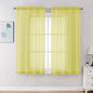 Chyhomenyc Lemon Sheer Curtains 72 Inch Length 2 Panels, Light Filtering Soft by Chyhomenyc