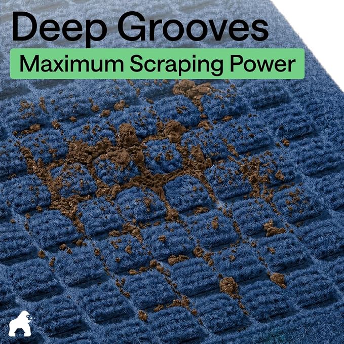 GORILLA GRIP® Ultra Absorbent Front Door Mat Outside Entrance, Traps Dirt and - Image 4