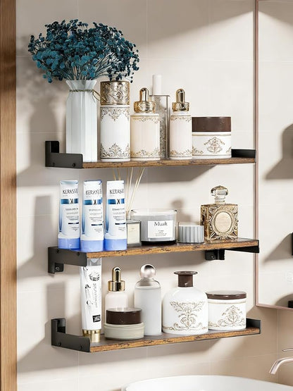 Floating Shelves for Wall, Shelves for Decor Storage Set of 6, Wall Mounted - Image 4