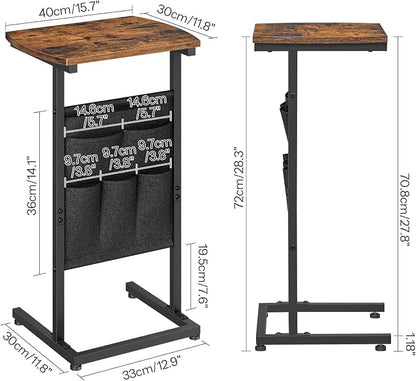 HOOBRO C Shaped End Table, 28.3" Side Table - Image 3
