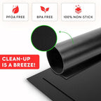 BBQ Grill Mat Set of 3-100% Nonstick Large Grilling Sheets - Heavy Duty Cooking Mats for Outdoor Grill Charcoal, Gas or Electric - Reusable, Extra Thick and Easy to Clean - 15.75 x 13
