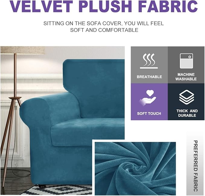 ZNSAYOTX Luxury Velvet Chair Slipcovers - Image 3