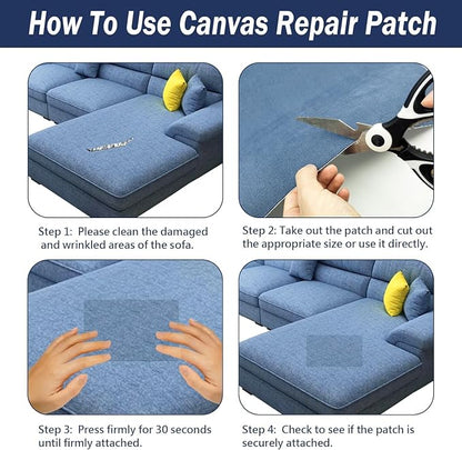Canvas Repair Patch, 17X158 Inch Strong Sticky Fabric Repair Tape, - Image 2