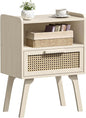 Lerliuo Rattan Nightstand, Side Table by Lerliuo