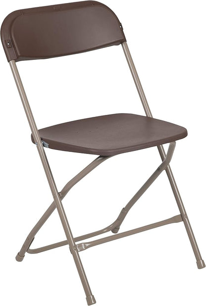 Flash Furniture Hercules Series Plastic Folding Chair Brown - Image 11