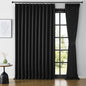 80 Inch Wide Black Pinch Pleated Curtains 80 x 108, Thermal Insulated Noise by KEQIAOSUOCAI