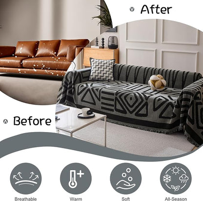 VClife Boho Sofa Covers for Dog, XXL Couch Protector for 3-4 Cushion Couch Sofa - Image 6