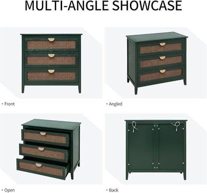 31.5" Retro Green Buffet Sideboard, Modern Coffee Bar Cabinet - Image 8