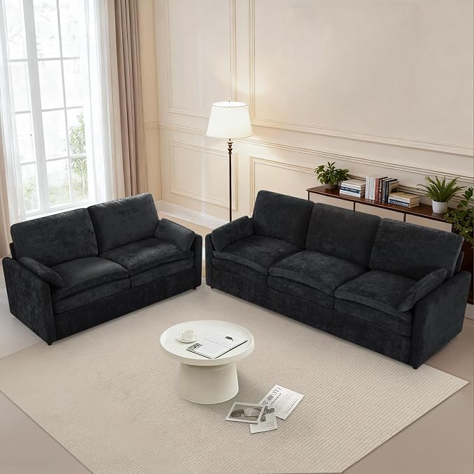 Chenille Upholstered Sofa Set - Image 4