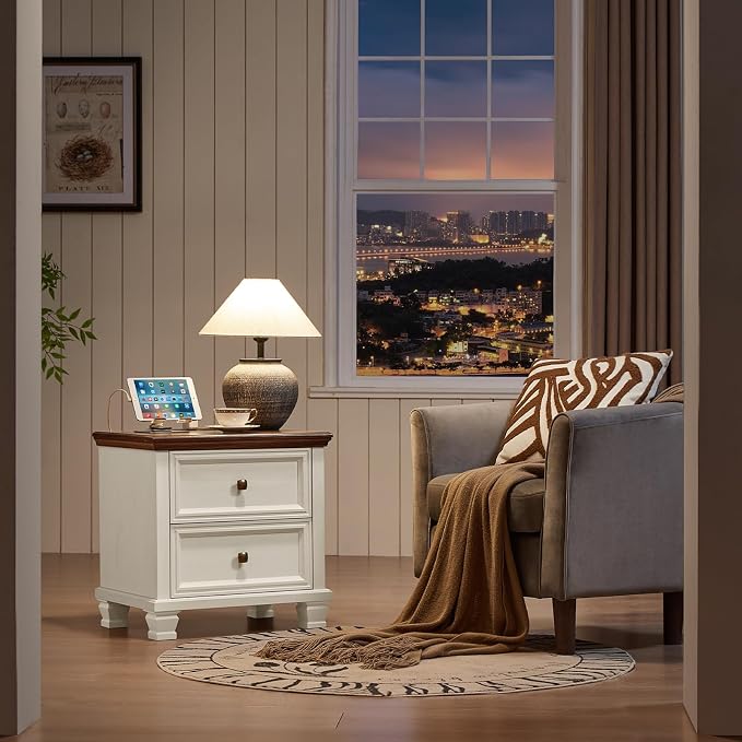 SAVOR LIFE Farmhouse Nightstand - Image 6