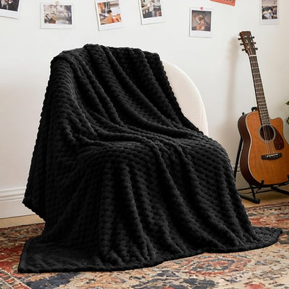 BEDELITE Black Twin Blanket for Couch, Soft Cozy Gifts for Women, 60 * 80 | 3D by BEDELITE