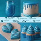 Bulk (20g) Light Blue Luster Dust Edible Glitter for Cocktails | Premium Edible Light Blue Luster Dust for Cake Decorations - Edible Glitter for Drinks Cupcakes Cookies Cakes Food Paint