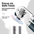 Beneno Can Opener Manual with Magnet, Hand Held Heavy Duty Can Opener with Durable Sharp Blade Smooth Edge, Big Effort-Saving Knob, Soft Grip Rubber Handle, Multifunctional Bottle Opener, Green