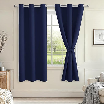 Blackout Curtains for Bedroom, 42 x 72 Inch, 2 Panels | Light Blocking by Hiasan