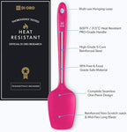 DI ORO Silicone Spoon Spatula - 600°F Heat-Resistant Large Silicone Spoonula Scraper - BPA Free Nonstick Cookware Safe Rubber Kitchen Utensil for Baking, Cooking, & Mixing - Dishwasher Safe (Magenta)