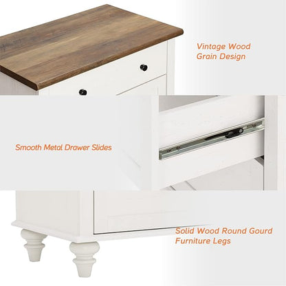 WAMPAT Farmhouse Nightstand - Image 3