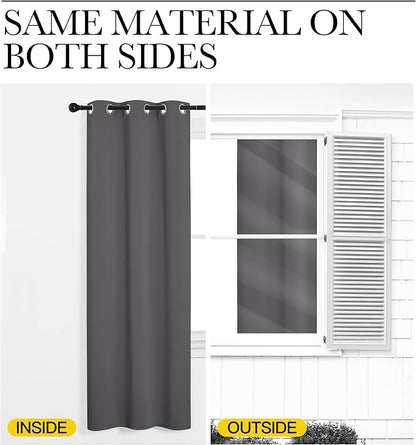 NICETOWN Bedroom Blackout Curtains Panels, 1 Pair, 55 inches by 110 Inch - Image 5