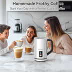 Secura Milk Frother, Electric Milk Steamer Stainless Steel, 16.9oz/500ml Automatic Hot and Cold Foam Maker and Milk Warmer for Latte, Cappuccinos, Macchiato, 120V