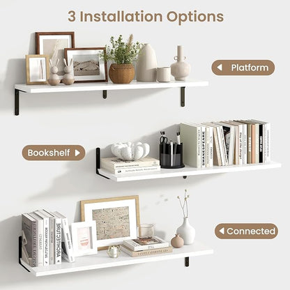 Fun Memories Deep Floating Shelves, 36W x 8D Floating Shelves Set of 2 - Image 5
