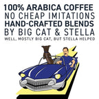 Stella Blue Ground Coffee, Electric Avenue Blend, Dark Roast, Toffee, Dark Chocolate & Subtle Smokiness Notes, 100% Arabica, Ethically Sourced from Central and South America, 12 oz bag