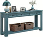 LKTART Solid Wood Console Table, 63 in Long Sofa Table Entryway Table by LKTART
