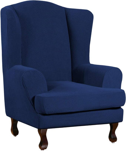Turquoize Wingback Chair Covers 2 Piece Wing Chair Slipcover Stretch Slipcovers by Turquoize