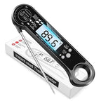 Digital Meat Thermometer, Instant Read Food Thermometer with Backlight & Hold Function，Magnetic, LCD Display, 180° Foldable, Kitchen Appliances Essentials for BBQ，Gifts for Men Him Dad Birthday