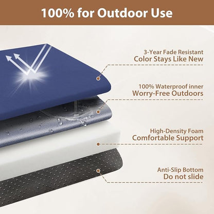 Waterproof Rocking Chair Cushions Outdoor & Indoor, Wooden Rocking Chair Pads - Image 5