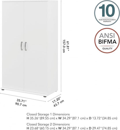 Bush Business Furniture Universal Laundry Storage Tall Linen Cabinet - Image 3