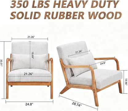 Set of 2 Mid Century Modern Accent Chair - Image 2