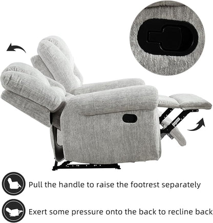 CANMOV Manual Recliner Chair, Classic and Traditional Manual Recliner Chair - Image 8