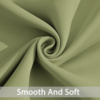 Yakamok Room Darkening Curtains 52x96 inch Length Sage Green-Living Room | 2 - Image 5