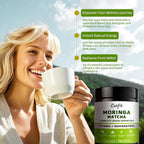Matcha Moringa Powder – Superfood Blend with Green Tea & Resveratrol, Energy & Focus Support, Immune & Antioxidant Defense, Vegan, Gluten-Free, 8.8oz