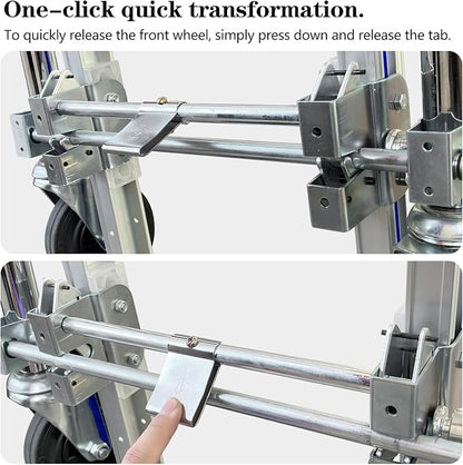 Silver Convertible Hand Truck Dolly Cart - Image 6