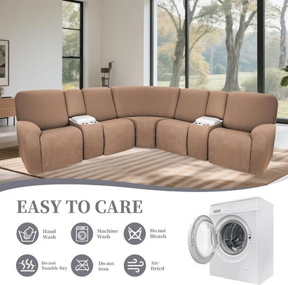 100% Waterproof Sectional Recliner Couch Covers - Image 8