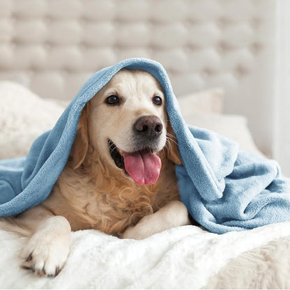 BEDELITE Fleece Blanket Soft Plush King Bed Blanket Washed Blue 108"x90" | - Image 9