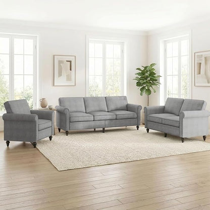 Living Room Sofa Sets 3 Piece, Modern 3 Seater Sofa and Loveseat Couch and - Image 7