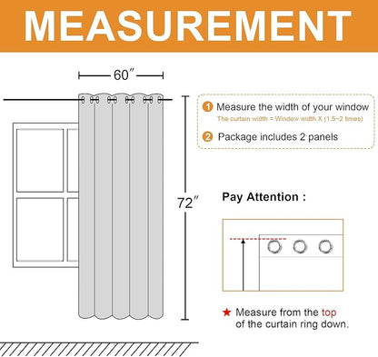Grommet Blackout Curtains for Bedroom, 60 x 72 Inches - Image 7